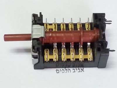 בורר תוכניות, סלקטור 4מצבים לתנורי אפיה סאוטר TSD680IX, TSD680X, וטכנוגז P3X66EE4VE ועוד דגמים, מספר שרשום על הבורר 502018800 , 820516K תנור דו תאי ,מקט 012457