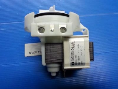 משאבת מים מקורית HANING למכונות כביסה קונסטרוקטה CWF10S10IL, בוש WAP24360 WAP20360, WAS28444, WM12E464ME,WM14S791ME, E12-46 ועוד, סימנס 8 ק"ג, מקט 004687