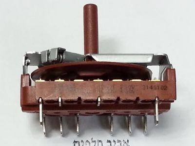 בורר, מפסק בורר, סלקטור לתנורי אפיה טקה HA835 TKA, HI635 מספר שעל הבורר 3140102, 780625 ,בורר 6+2 מגעים 8 מצבים ,מקט 012376