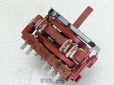 מפסק בורר קדמי ואחורי 10מצבים לתנורי אפיה ברדר מספר דגמים, מספר סידורי על הבורר 701100 ,מקט 007589