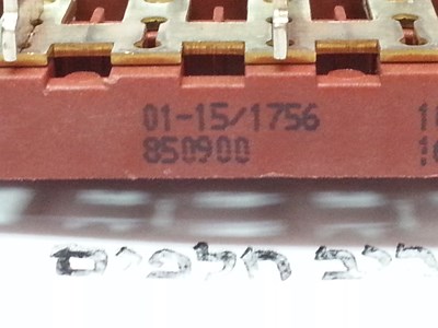 סלקטור 5 מצבים לתנורי אפיה, מספר רשום על הבורר 850900